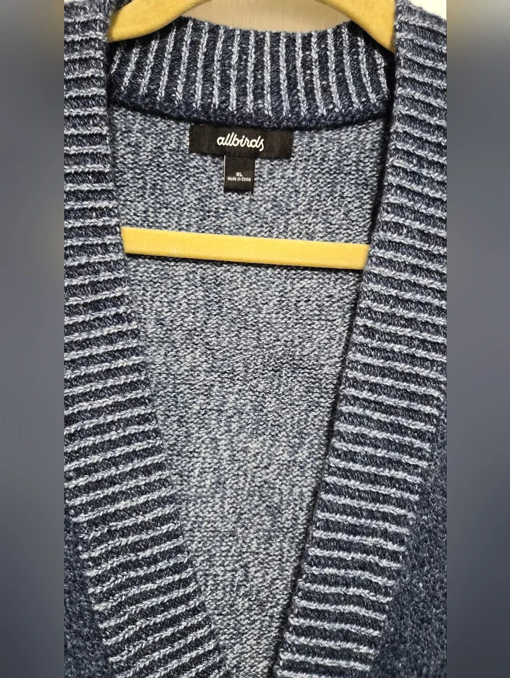 Allbirds Men The Cardi Blue 100% Wool Size XL